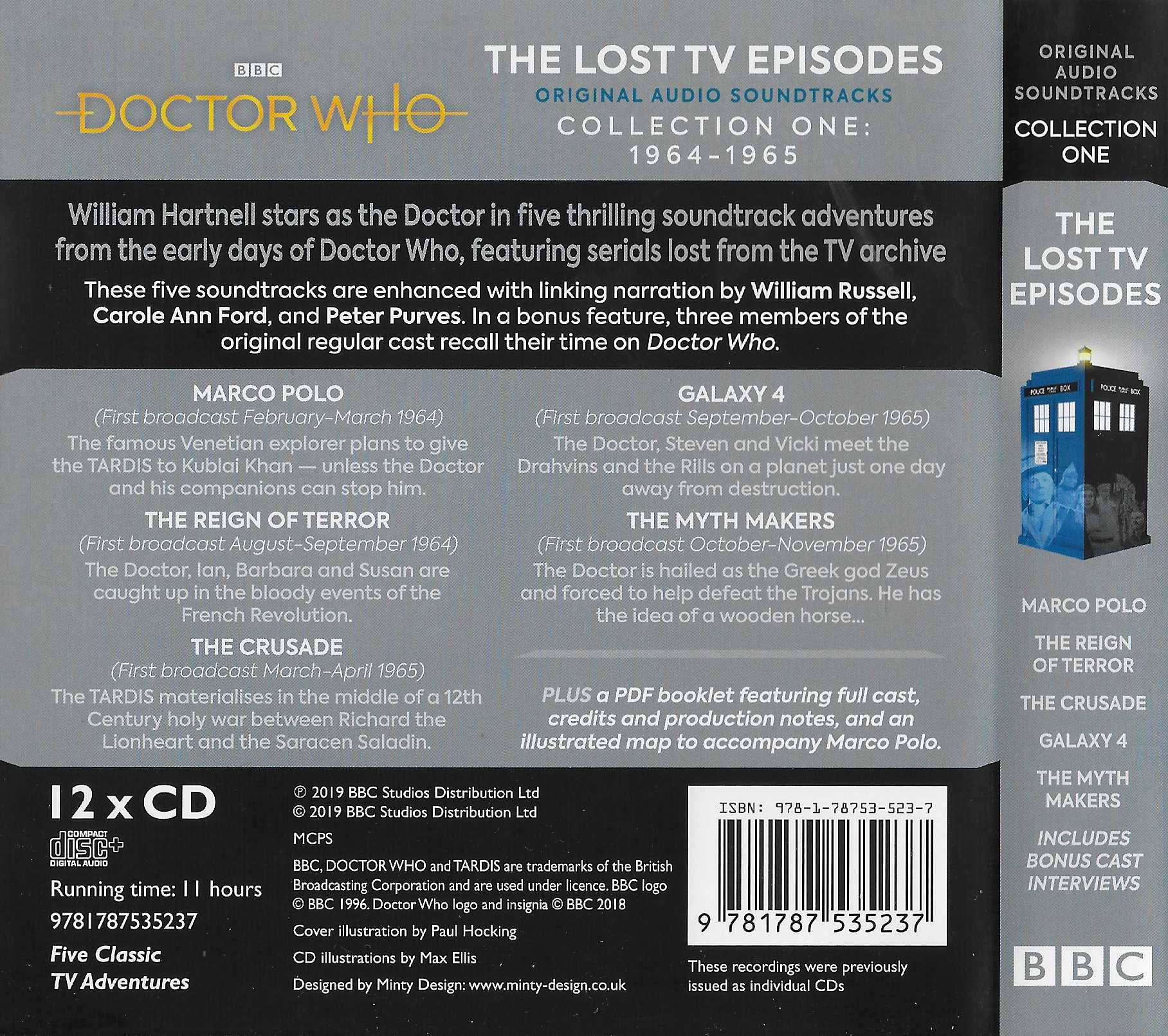 Picture of ISBN 978-1-78753-523-7 Doctor Who - The lost TV episodes - Collection one: 1964-1965 by artist Various from the BBC records and Tapes library